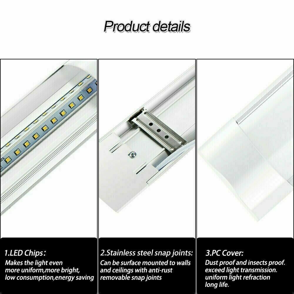 5 Pack LED Slim Ceiling Batten Tube Light Linear 60cm Fluro Fluorescent - Office Catch