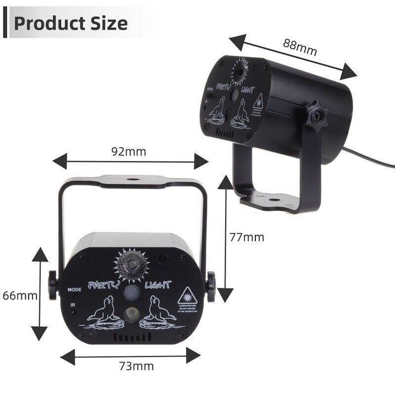 60 Pattern Laser Projector Stage Light LED RGB Party KTV Club DJ Disco Lights - Office Catch
