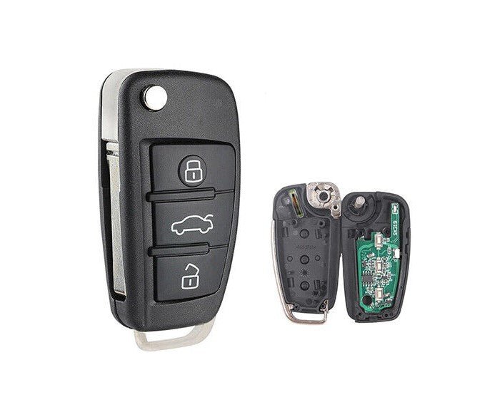 8P0 837 220 D for Audi A3 S3 TT 2005-2013 Complete Flip Remote Car Key Fob - Office Catch