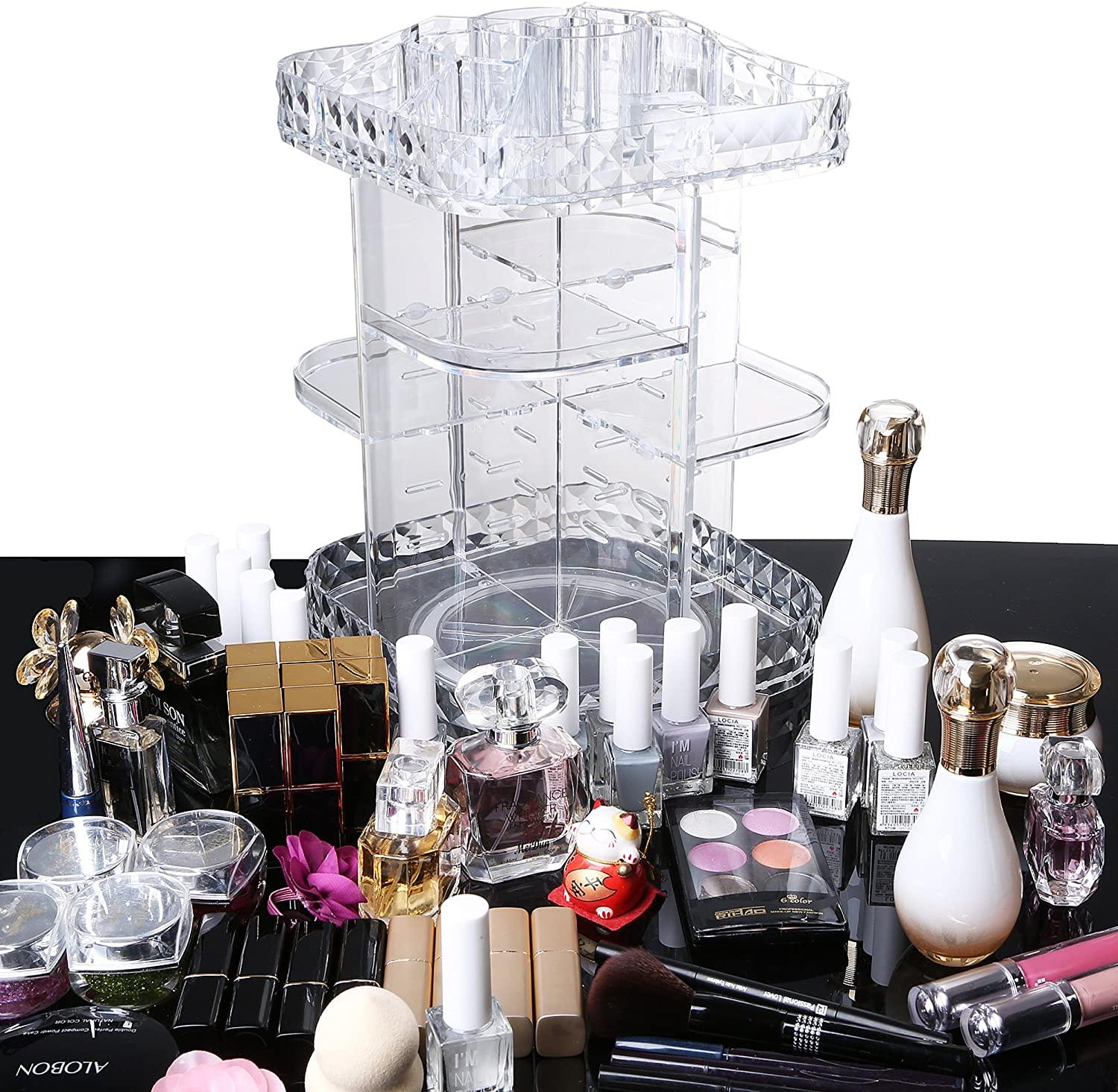 Acrylic Makeup Brush Holder Lipstick Display Cases Large Capacity DIY Adjustable. - Office Catch