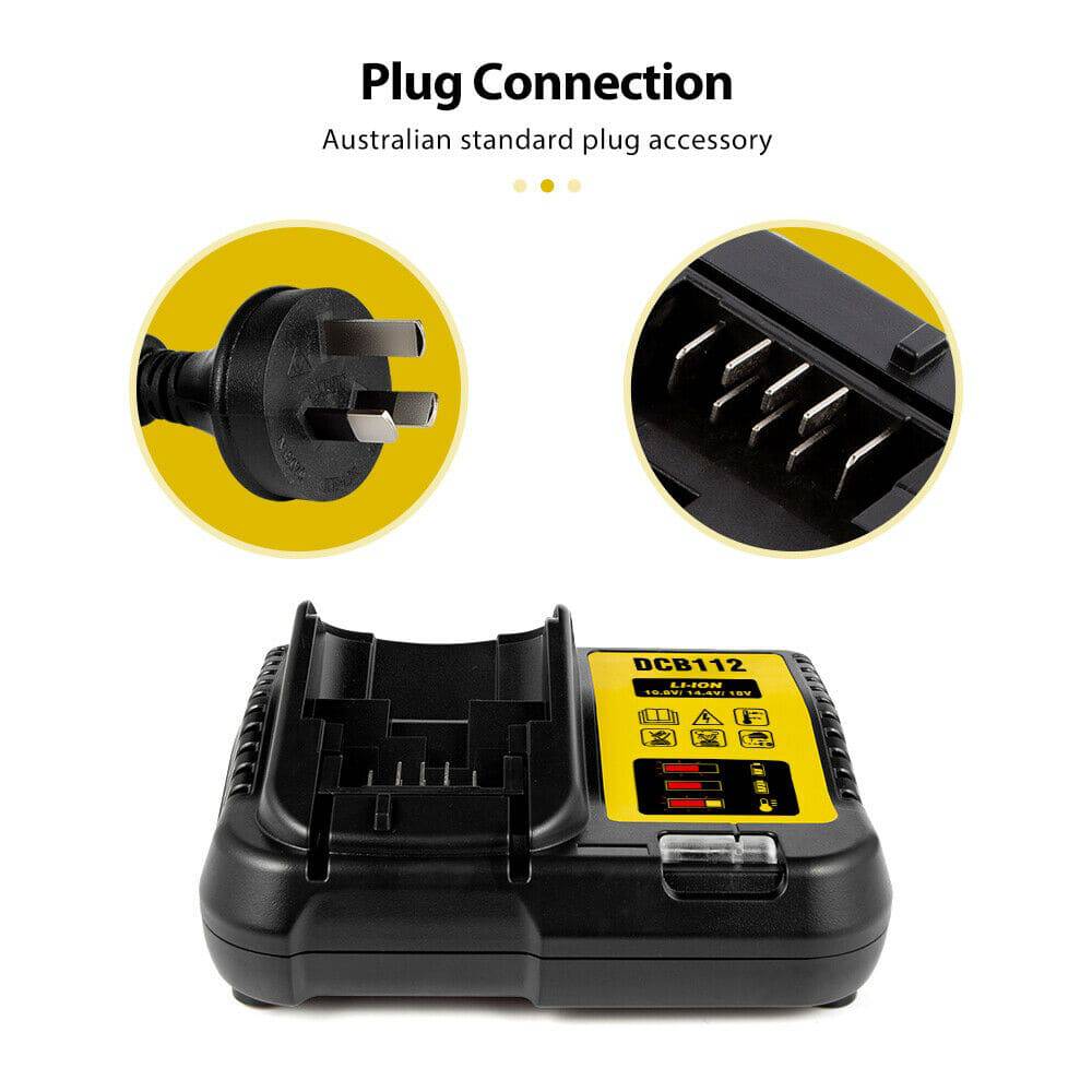 Battery charger For DeWalt 10.8v-18v DCB112 Li-ion DCB115-XE - Office Catch