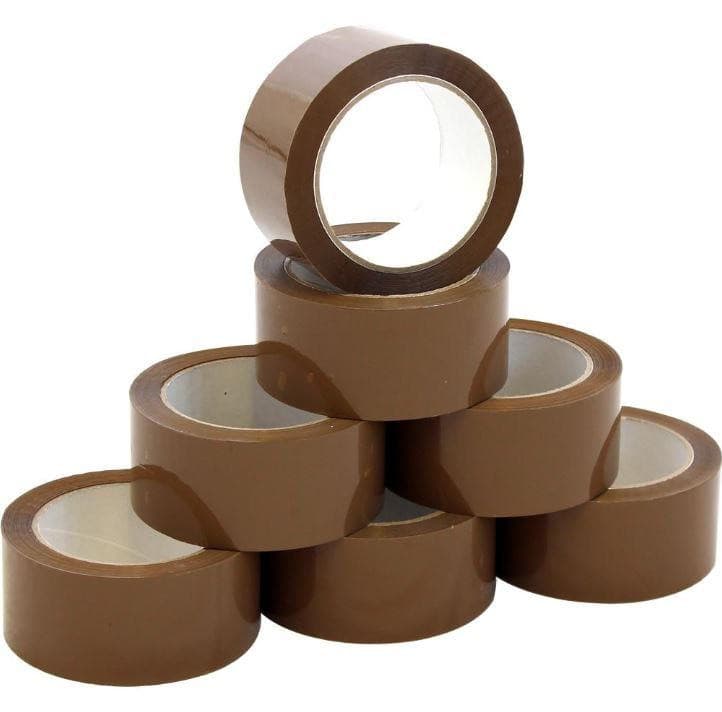 Brown Packing Tape | Packaging Moving Adhesive Tapes | 48mm x 75m | Bulk Pack - Office Catch