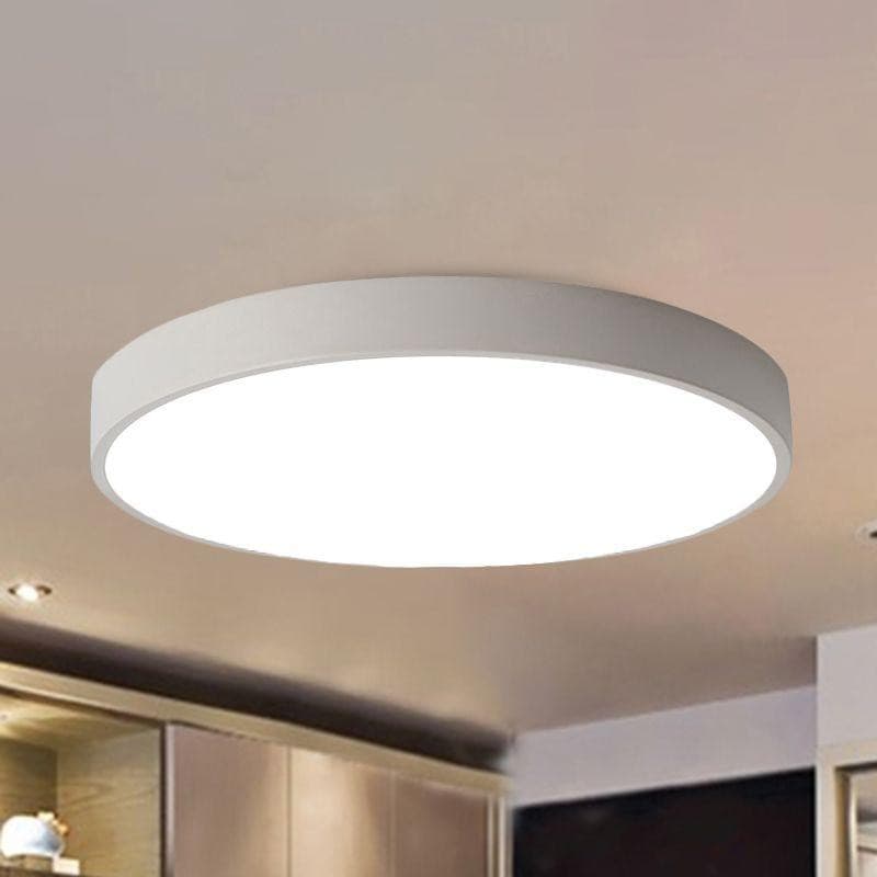 Ceiling Light LED Dimmable/Cool White 24W Black Shell Round Indoor Light | White - Office Catch