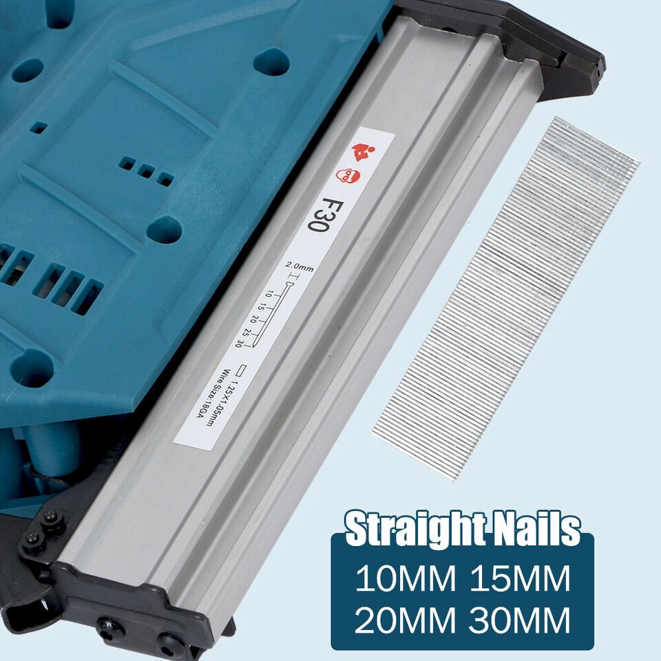 Cordless Brushless Straight Finish Nailer with 0/1/2 Battery Options and 5000 Nails (Electric Nailer Only - (One Makita 6ah Battery Included)… - Office Catch