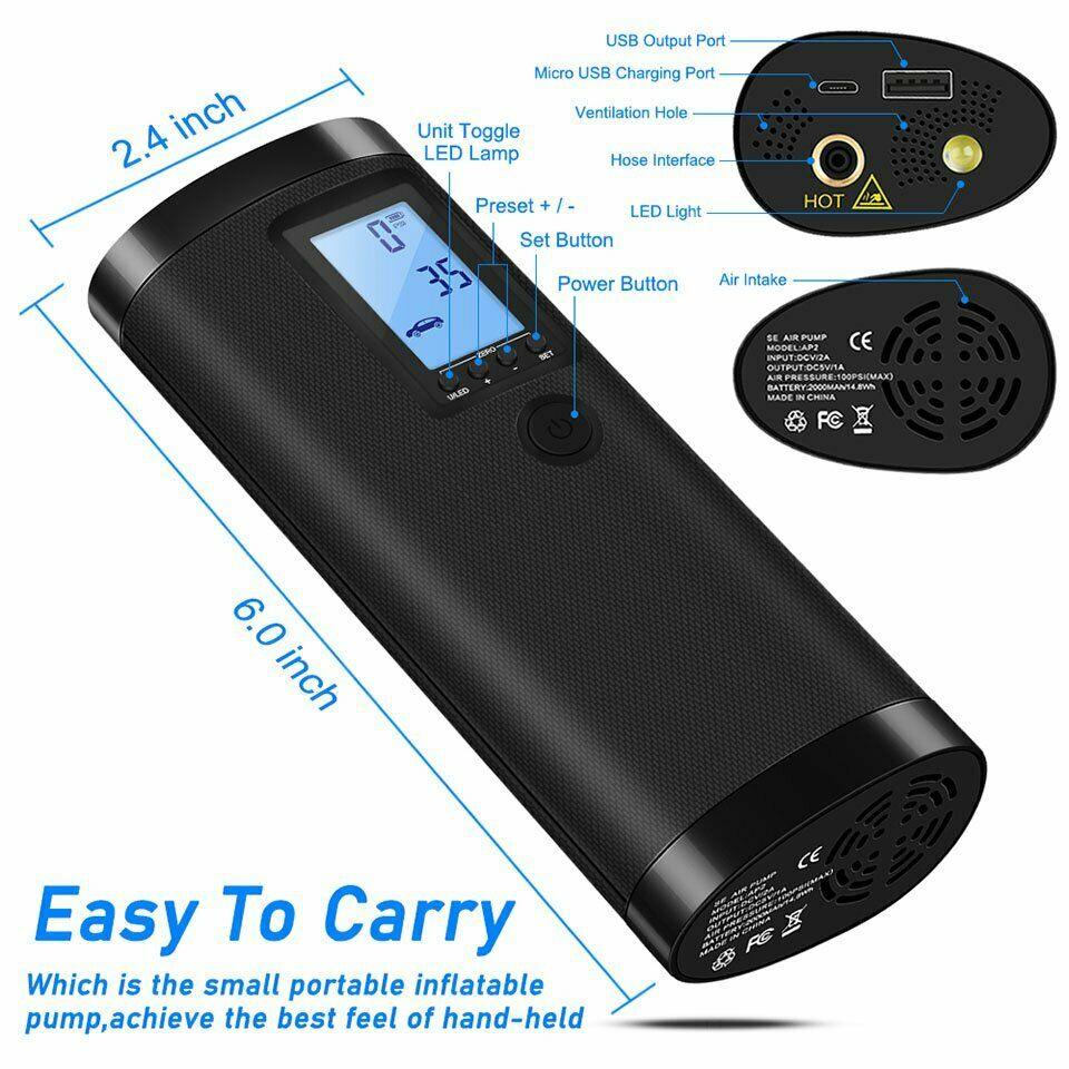 Cordless Electric Smart Air Compressor | Digital Tyre Inflator - Office Catch