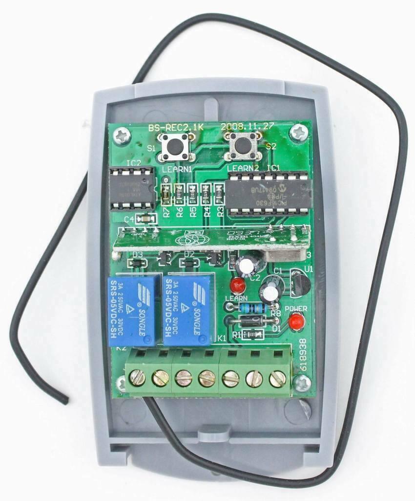 ECA Compatible Add-on Garage/Gate Receiver Stand Alone 500 Capacity 433.92 MHz - Office Catch