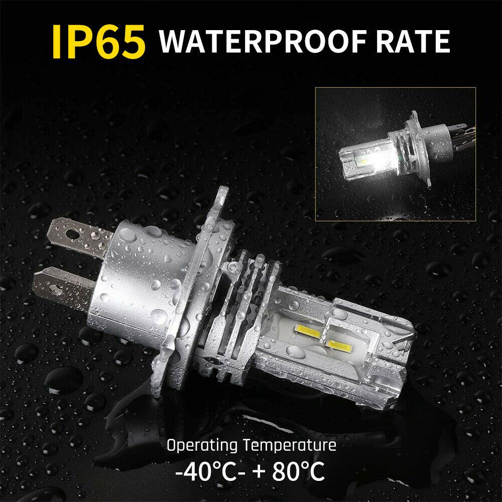 H4 Headlight Globes 2 Pack 1600LM LED Bulbs Conversion Kit High Low Beam - Office Catch