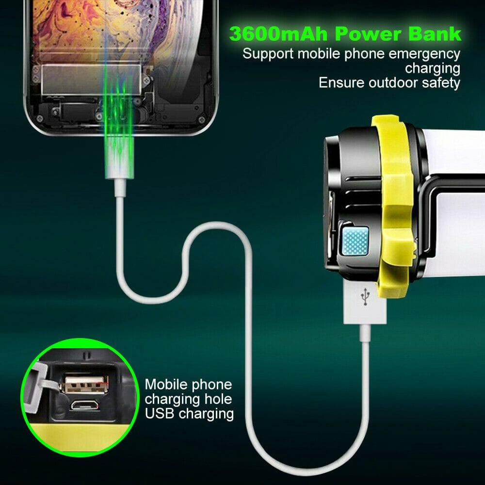 LED Camping Tent Lantern Rechargeable Light Lamp & Power for Phone - Office Catch