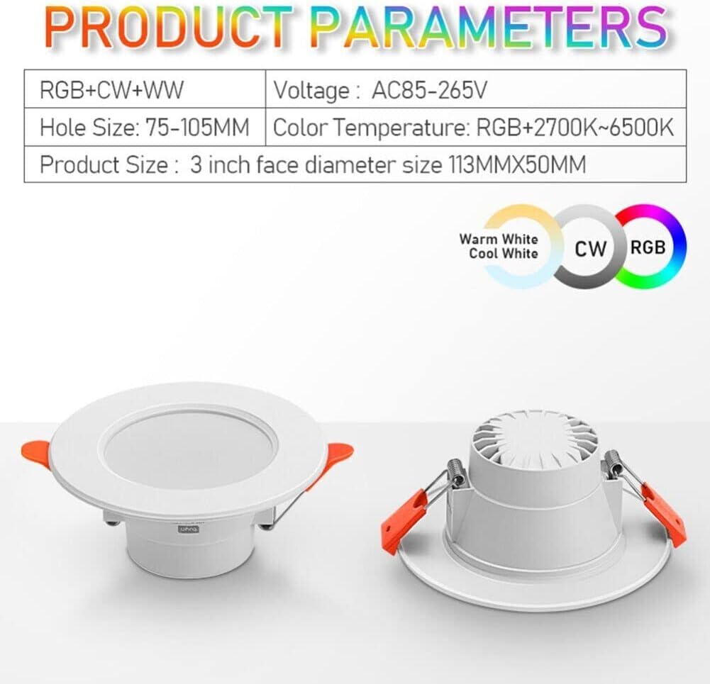 LED Downlight Bluetooth LED Smart Ceiling Light Motion Sensor Dimmable Down Light 10W Led Bluetooth Smart Downlight - Office Catch