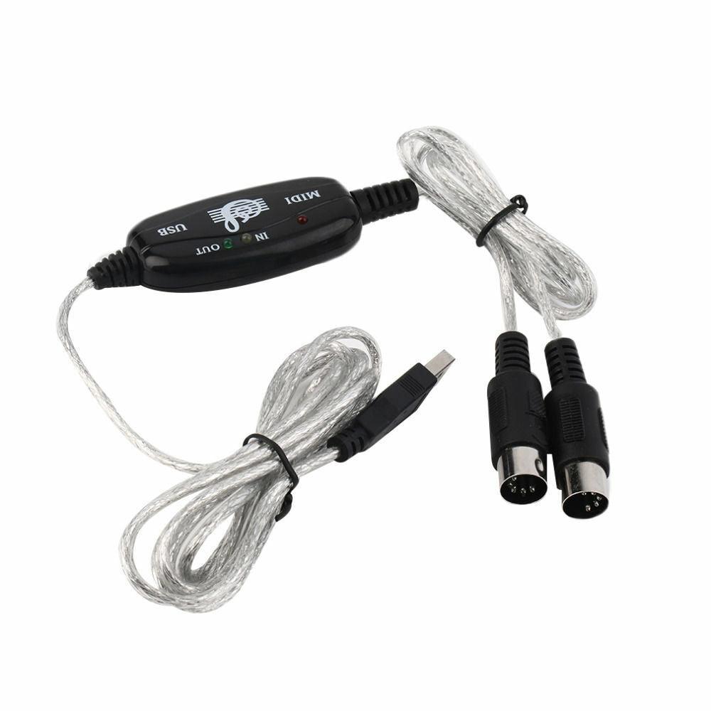 MIDI Cable in & Out USB to MIDI Converter PC to Music Keyboard Adapter Cord 16 Channels Supports Computer Laptop Windows and Mac - Office Catch