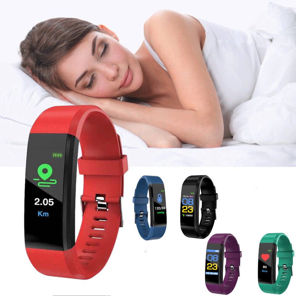 Smart Watch Sport Band Fitness Activity Tracker Kids Fit For Bit iOS Android | Black - Office Catch