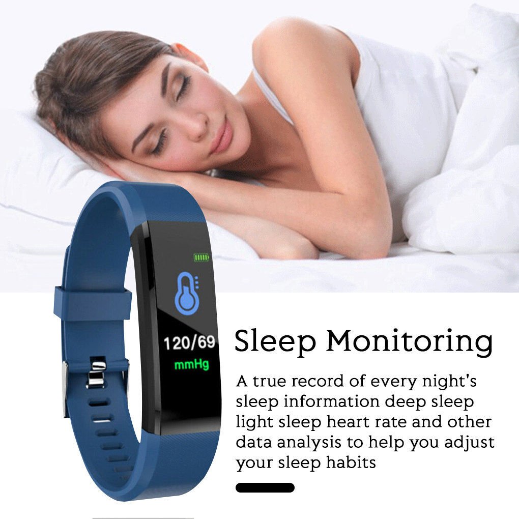 Smart Watch Sport Band Fitness Activity Tracker Kids Fit For Bit iOS Android | Black - Office Catch