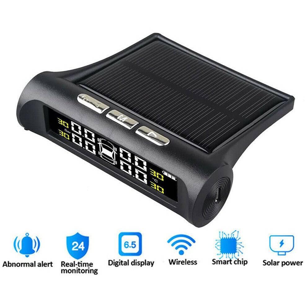 TPMS Wireless Tyre Pressure With Monitor System LCD Tester Including 4 Sensors For Car - Office Catch