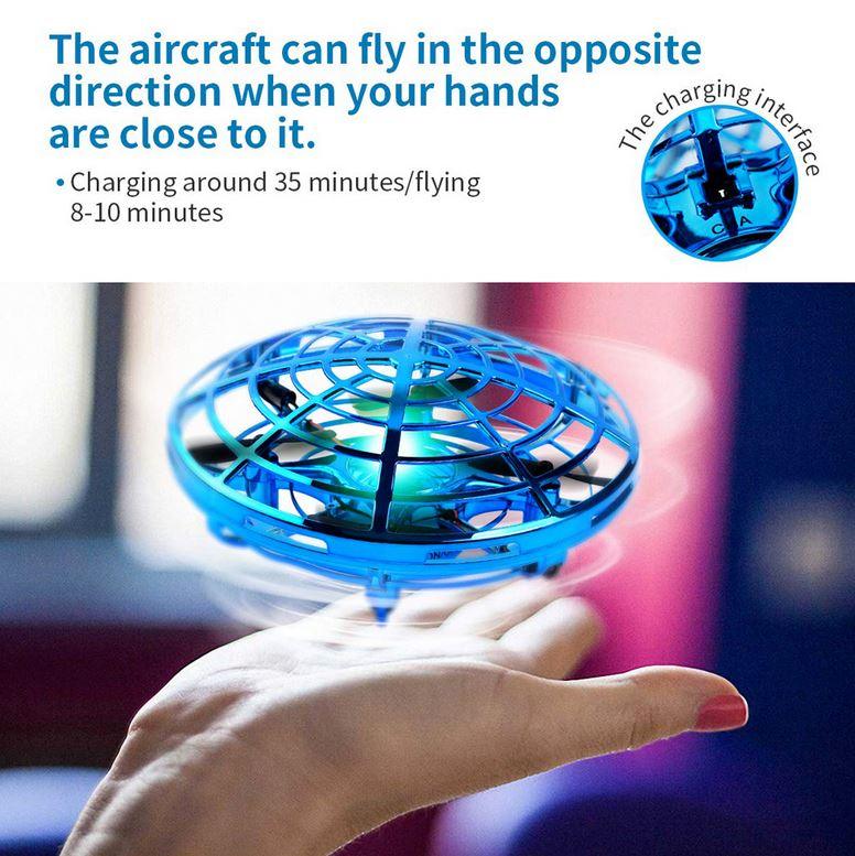 UFO Mini Drone, Kids UFO Drone Toy Hand Helicopter RC Quadcopter Infrared Induction - Office Catch