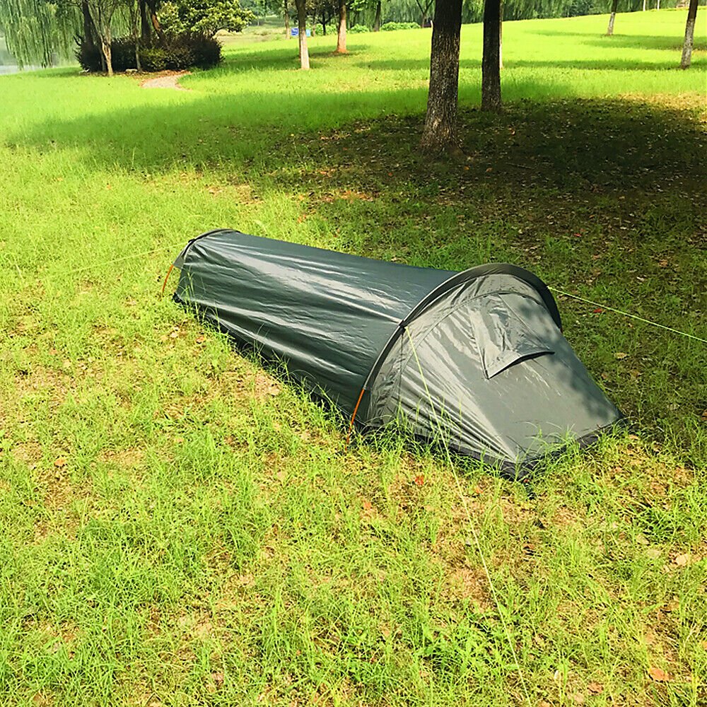 Ultralight Bivy Camping Tent Waterproof Sleeping Bag Travel Backpack Single Tent - Office Catch