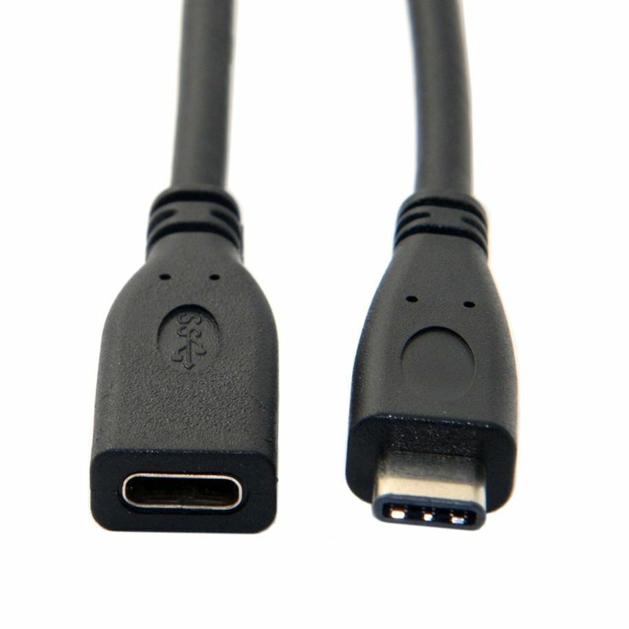 USB 3.1 Type-C Male TO Female Cord USB-C Lead Adapter - Office Catch