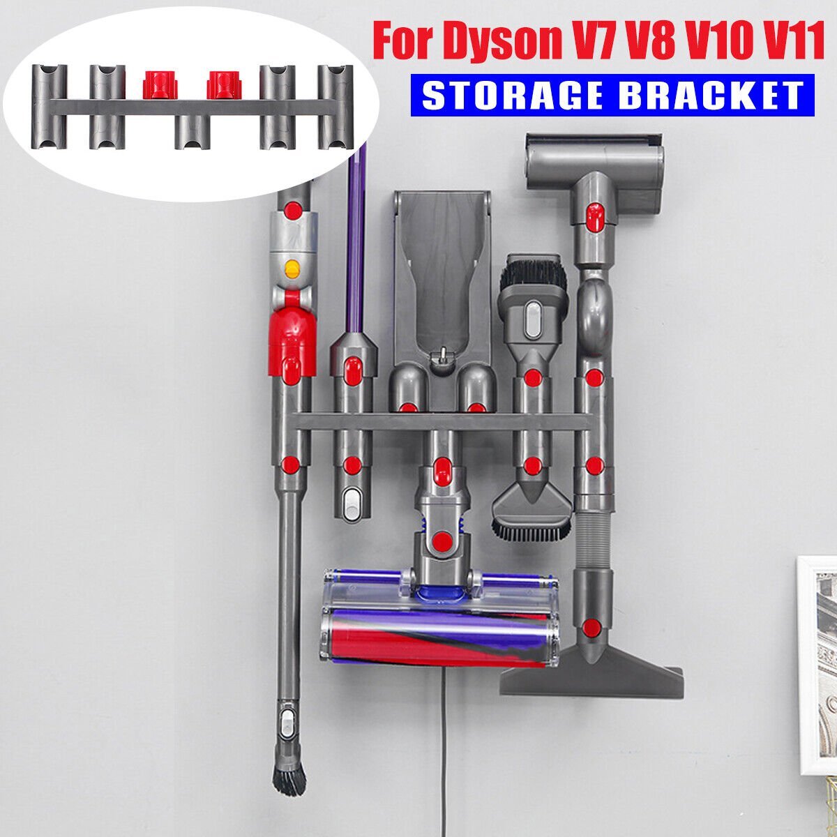 Vacuum Cleaner Stand Rack For Dyson V6 V7 V8 10 11 Freestanding Holder Cordless - Office Catch