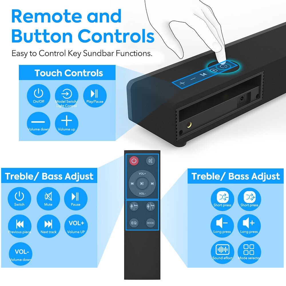 Wireless Bluetooth Karaoke Soundbar W/ 2 Wireless Microphones. - Office Catch